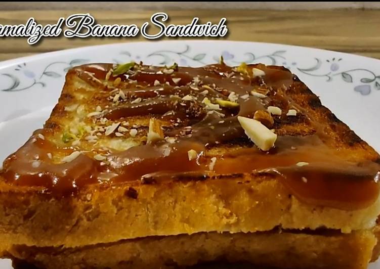 Steps to Make Super Quick Homemade Caramalized Banana Sandwich