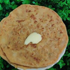 Aloo paratha A picture of Aloo paratha.