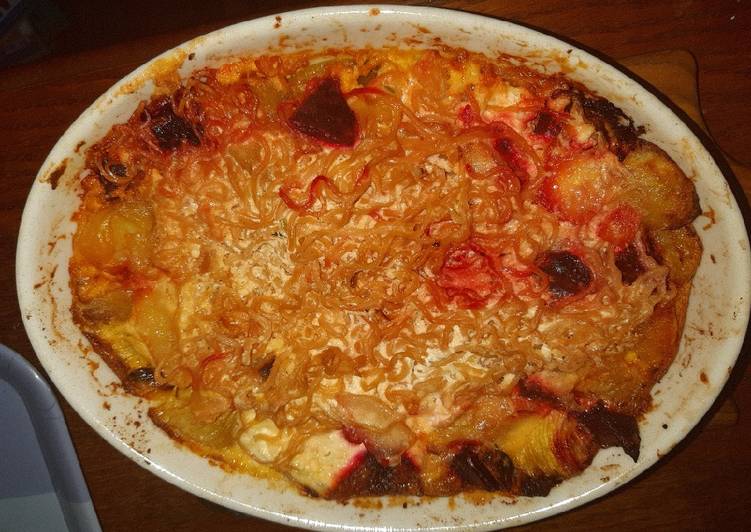 Recipe of Ultimate Baked Veggies and Noodles Casserole