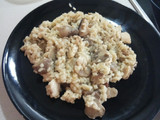 Risotto de setas y pollo