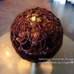 A picture of Spherical Chocolate & Orange Cake.