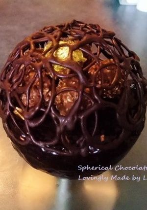 A picture of Spherical Chocolate & Orange Cake.