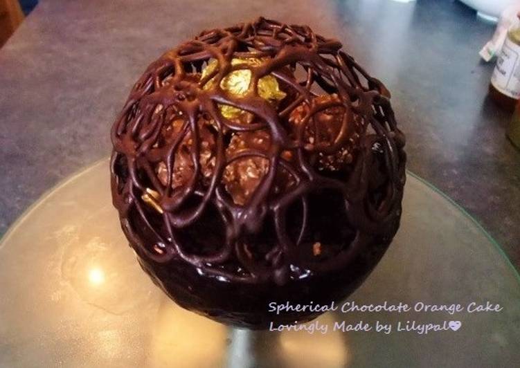 Recipe of Super Quick Homemade Spherical Chocolate &amp; Orange Cake