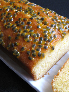 A picture of Passionfruit Syrup Pound Cake.
