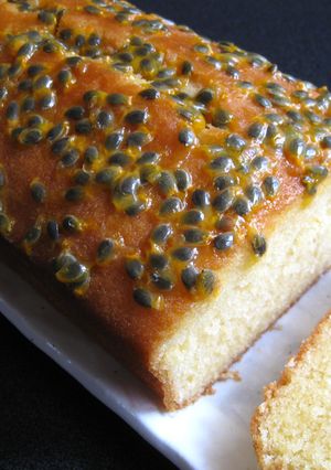 A picture of Passionfruit Syrup Pound Cake.