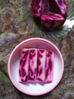 Foto resep Pudding Susu Buah Naga