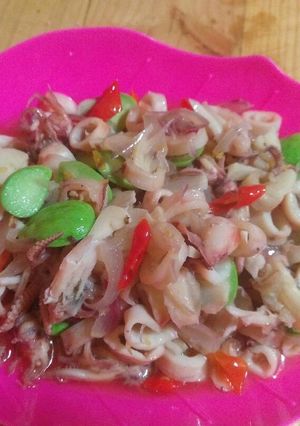 Foto resep Tumis cumi Sotong mercon