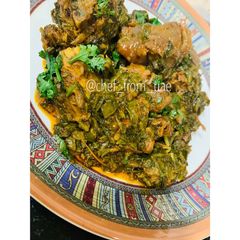 A picture of Palak Gosht.