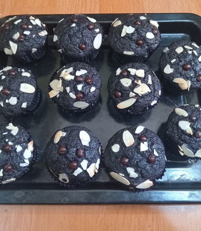 Foto resep Muffin Coklat Simple, no mixer no telur