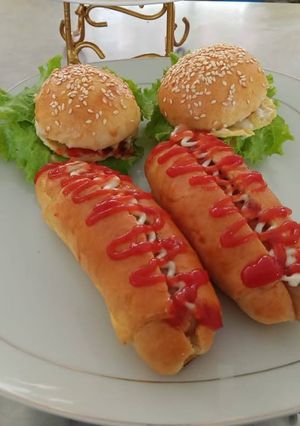 Foto resep Burger & Hot dog mini