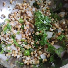 Matki sprouts salad A picture of Matki sprouts salad.