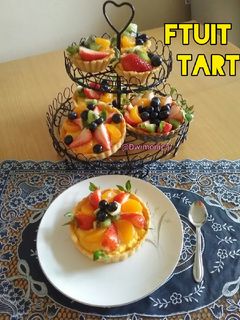 Foto resep Pie buah |fruit tart strawberry | hongkong