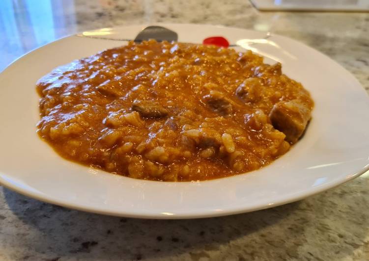 Arroz en salsa de chistorra