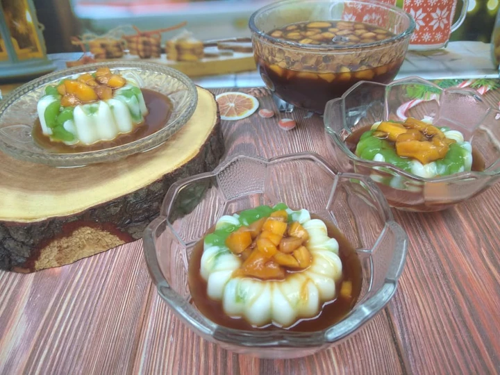 Langkah Mudah untuk Menyiapkan Resep Puding cendol saus gula merah yang Enak Banget Anti Ribet, Bisa Manjain Lidah