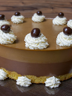 Una foto de Tarta de chocolate y café