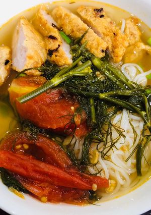 Hình của món Bún chả cá.