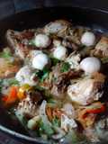 Pollo a la cazadora con champiñones