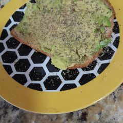 A picture of My best avocado toast ever.