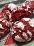 Galletas red velvet craqueladas