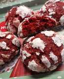 Galletas red velvet craqueladas