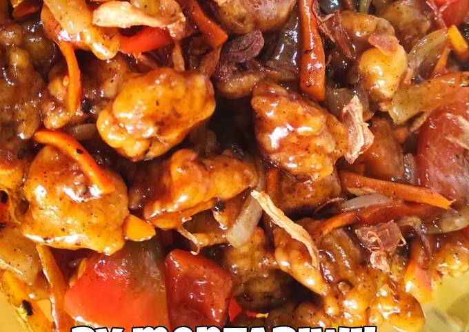 Cara membuat Ayam tepung bumbu lada hitam Cara membuat Ayam tepung bumbu lada hitam