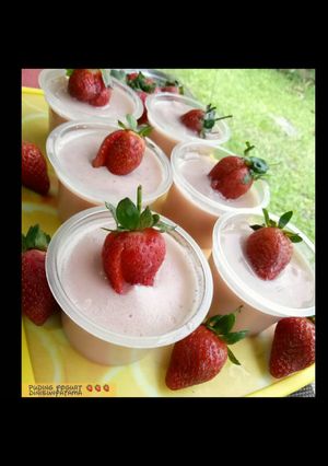 Foto resep Pudding yogurt strobery