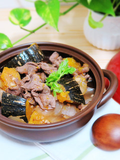 電鍋料理~【南瓜燒肉】 的食譜成品照片