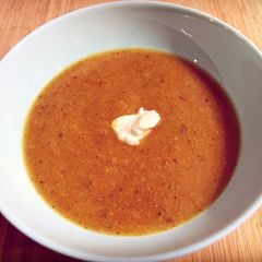 A picture of Roasted Cauliflower and Pepper Soup.
