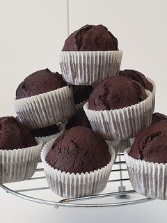 Una foto de Magdalenas de chocolate