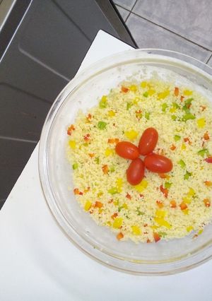 A picture of Colourful cous cous.