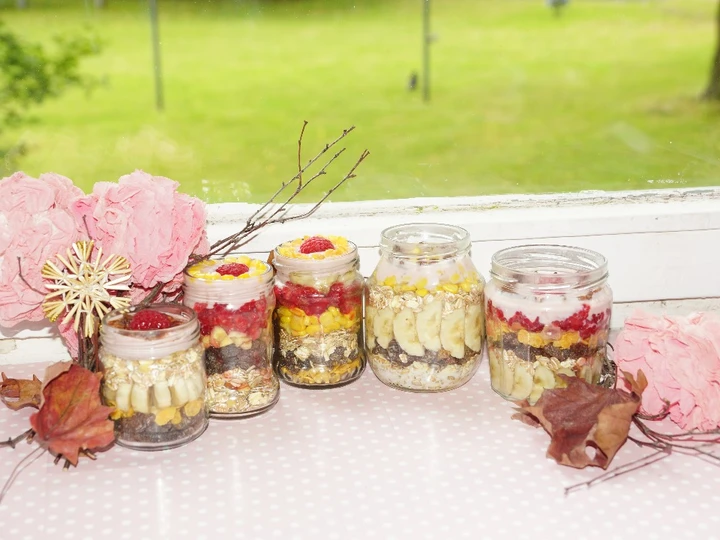 Cara Gampang Membuat Resep  🍎🍐🍉Overnight oats 🍇🍓🍒🍍 yang Menggugah Selera, Bikin Ketagihan