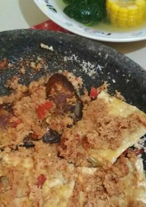 Foto resep Ikan panggang dan tempe sambel kelapa