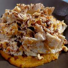 รูปของ Pasta alla zucca ubriaca, ricotta e cioccolato