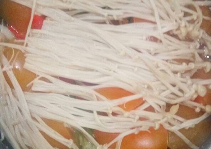 Resep Steam ikan patin jamur Enoki (baik buat yg diet), Enak Banget