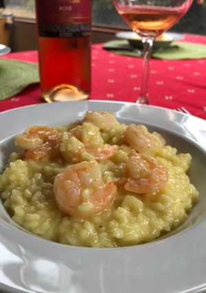 Una foto de Risotto de Camarones 🍤🍤🍤
