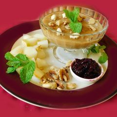 Musk melon pudding A picture of Musk melon pudding.