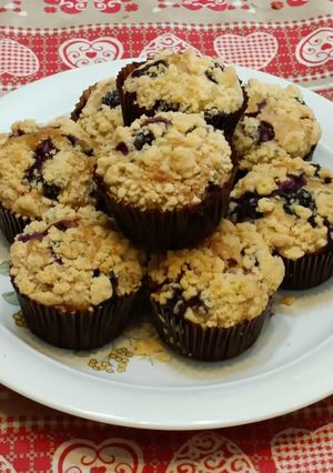 Foto di Blueberry Muffin.. ovvero i muffin americani ai mirtilli con crumble