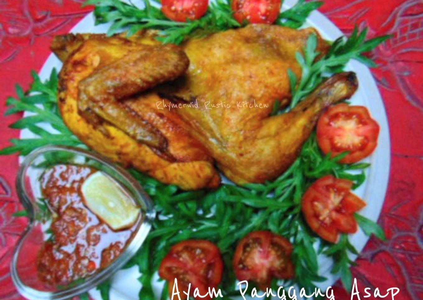 Ayam Panggang Asap dengan Sambal Mentah