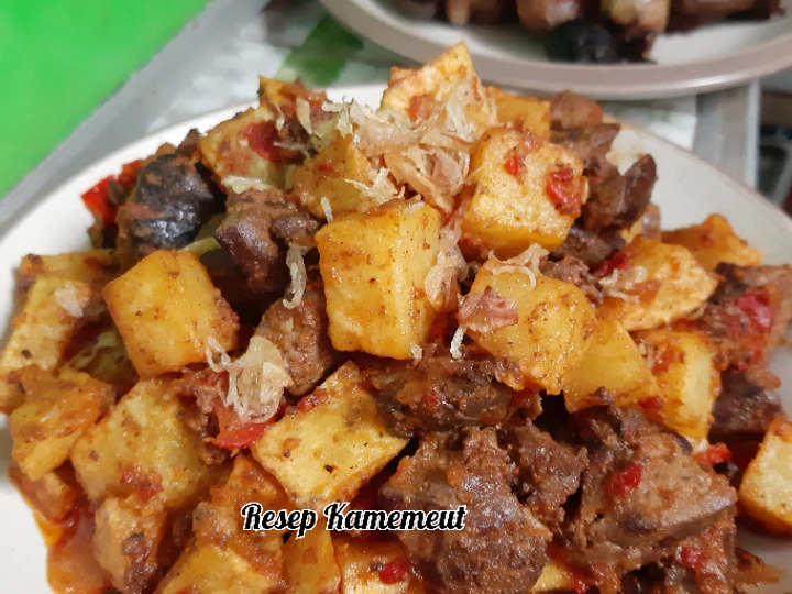 Cara Mudah Membuat Resep Sambal goreng kentang ati ayam yang Lezat Sekali Anti Ribet, Menggugah Selera