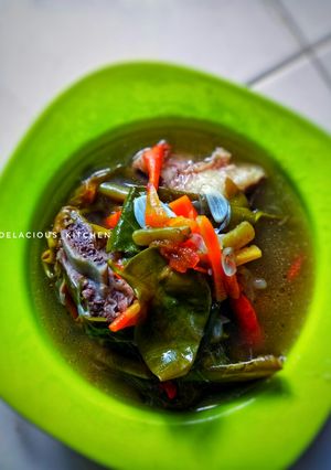 Foto resep Asem asem balungan dong so (daun melinjo)