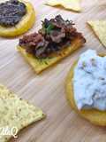 Tris di bruschette di polenta
