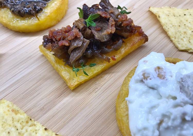 Steps to Make Fatto in casa super veloce Tris di bruschette di polenta