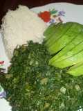 Kales(sukuma wiki) and avocado