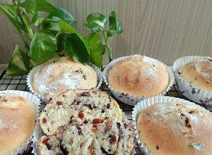 Foto resep Roti Manis Sourdough Walnuts Cranberries