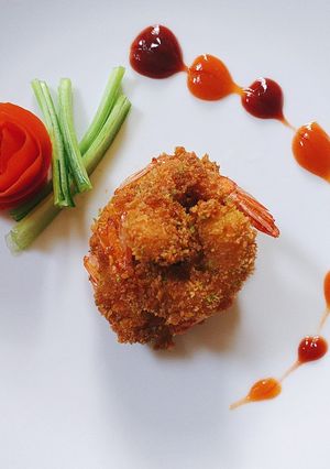 Hình của món Tôm áo bột chiên xù.