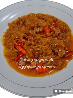 Foto resep Tumis pepaya / tumis pepaya muda / Sayur pepaya muda