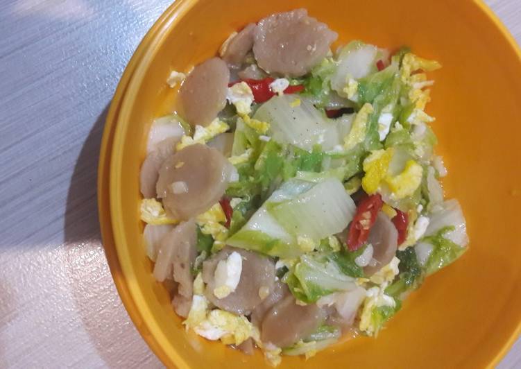 Anti Ribet, Memasak Tumis Sawi Putih Telur Bakso Kekinian