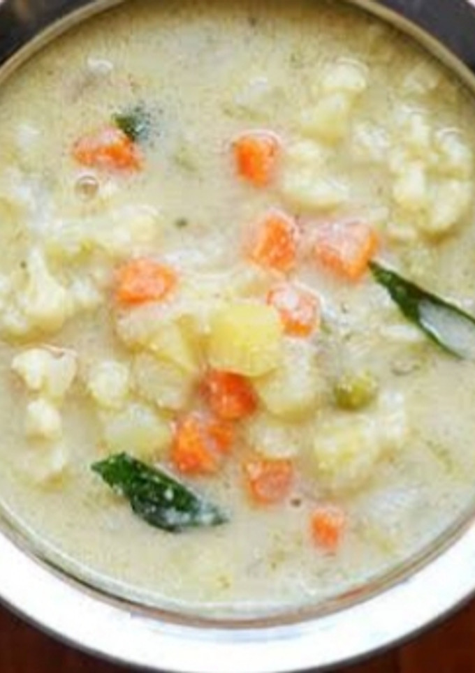 வெள்ளை வெஜ் குருமா செய்முறை முக்கிய புகைப்படம்