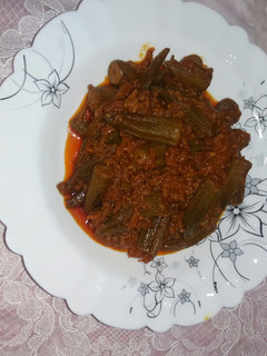عکسی از دستور خورشت بامیه