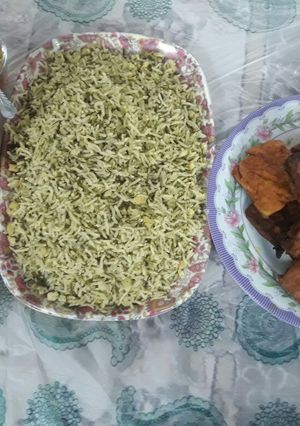 عکسی از دستور پلو باقالی و ماهی